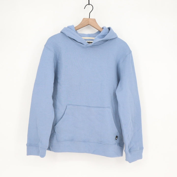 American Giant Midweight Hoodie Womens Medium Infinity Blue Logo Fleece Lined