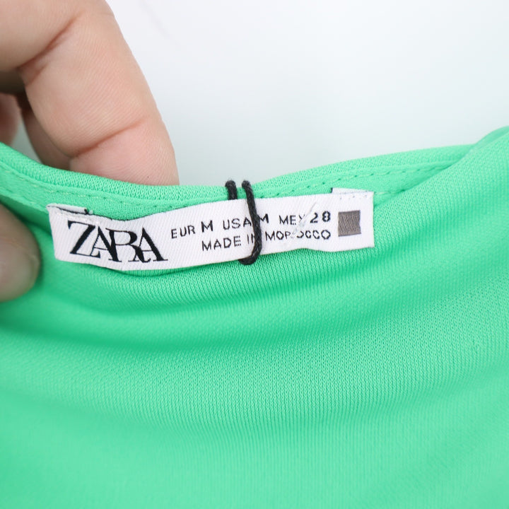Zara Mint Green Cutout Midi Dress Spaghetti Strap Ring Detail M