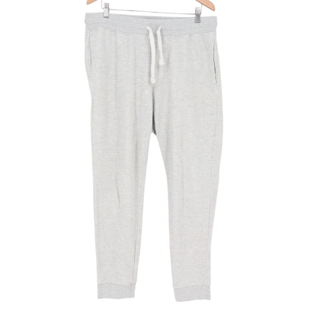 American Giant French Terry Jogger Pants Mens Large Gray Cotton Drawstring Waist