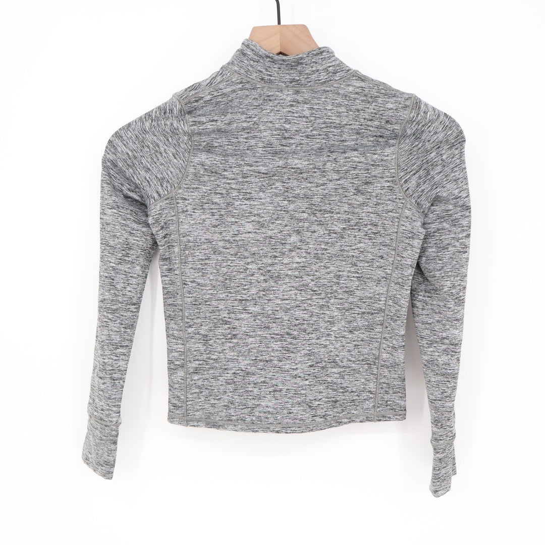 DSG Girls XS 6-7 CWC 1/4 Zip Pure Black Spacedye Cold Weather Compression Top