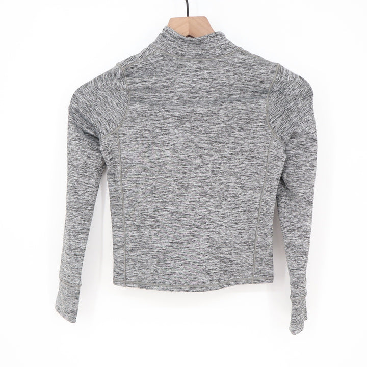 DSG Girls XS 6-7 CWC 1/4 Zip Pure Black Spacedye Cold Weather Compression Top