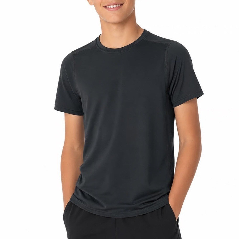 DSG Boys Movement Tee Pure Black Short Sleeve Athletic Shirt Size M 10-12 NEW