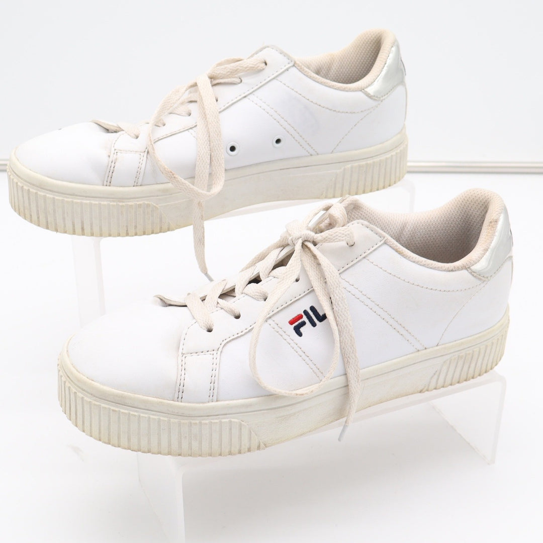 Fila Panache 19 Womens White Metallic Silver Platform Sneakers 8.5