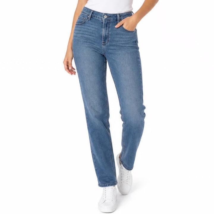 Old Navy Wow Straight High-Rise Jeans Medium Wash Blue Denim Size 14 Stretch