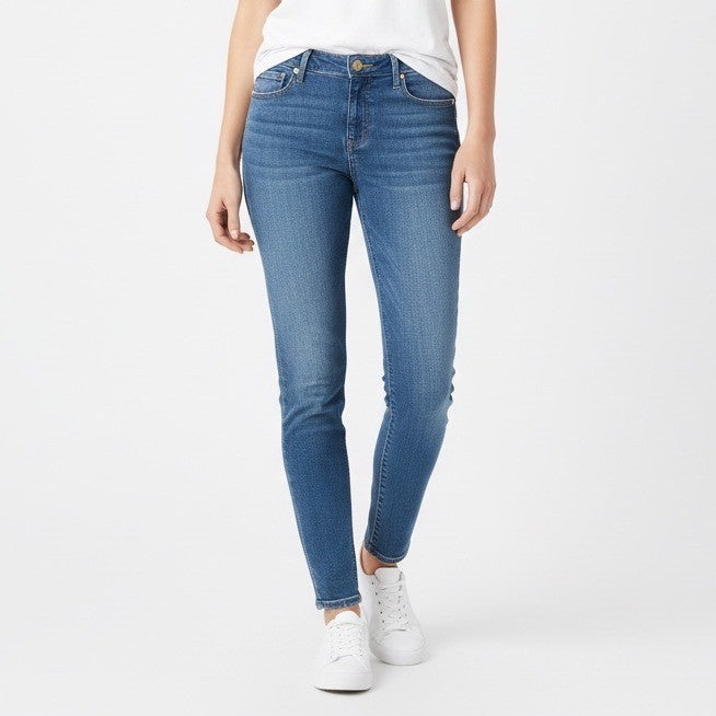 PAIGE Skyline Ankle Peg Jeans Womens Size 28 Medium Wash Straight Leg Denim