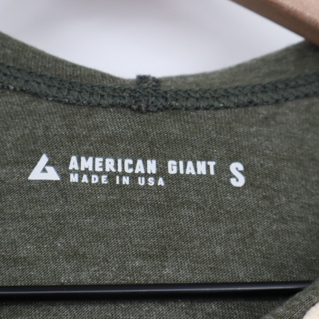 American Giant Lightweight Hoodie Womens Small Forest Night Heather Full Zip