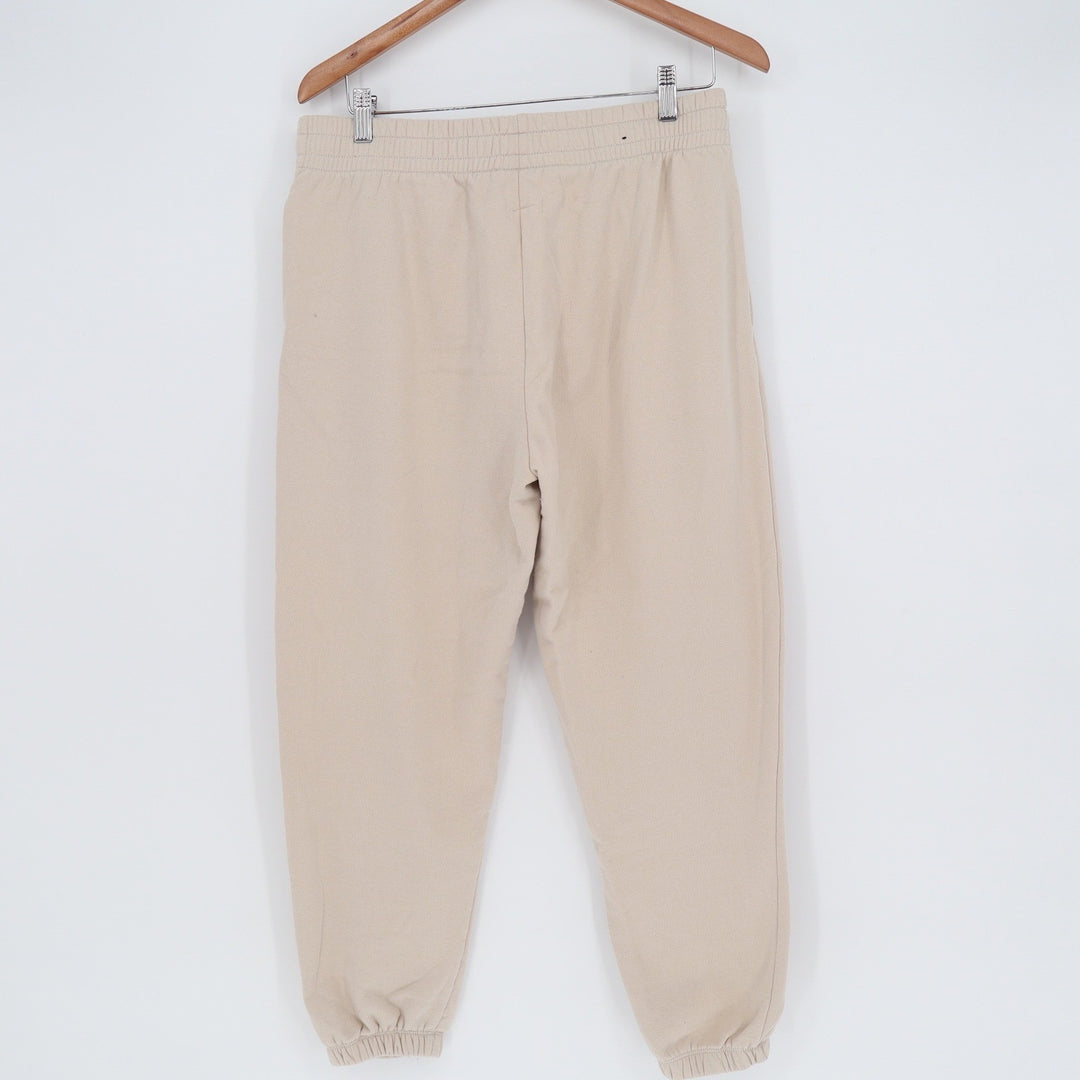Garage Beige Fleece Lined Joggers Sweatpants Tan High Rise Size Large