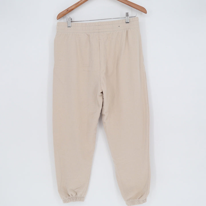 Garage Beige Fleece Lined Joggers Sweatpants Tan High Rise Size Large