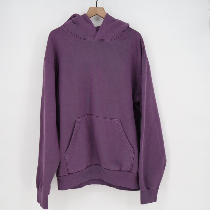American Giant American Vintage Hoodie Unisex L Purple Cotton Kangaroo Pocket