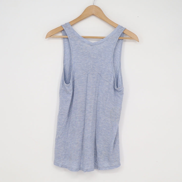 Tresics Womens V-Neck Sleeveless Tank Top Heather Blue Small