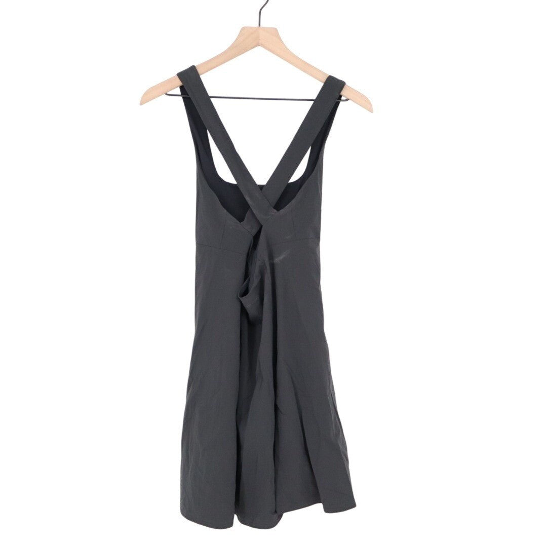 Outdoor Voices Mini Dress Womens S Black Stretch Square Neck Cross Back Pullover