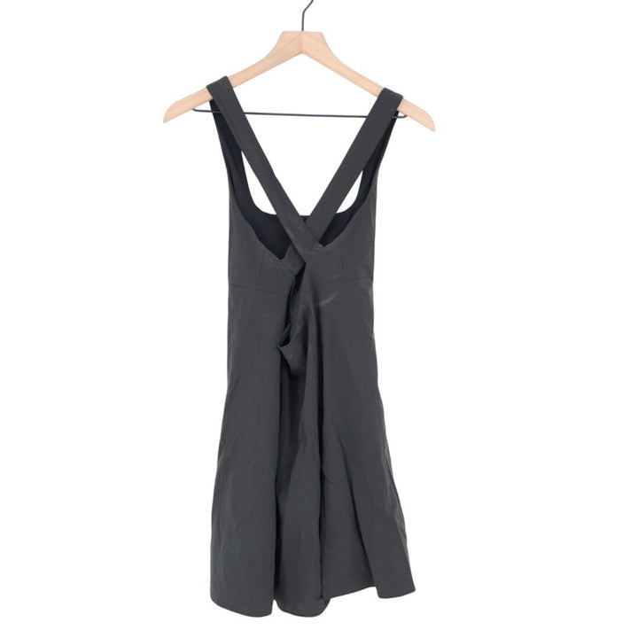 Outdoor Voices Mini Dress Womens S Black Stretch Square Neck Cross Back Pullover