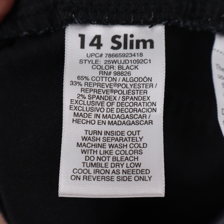 Jordache Girls Black Skinny Jeans Size 14 Slim Stretch Denim
