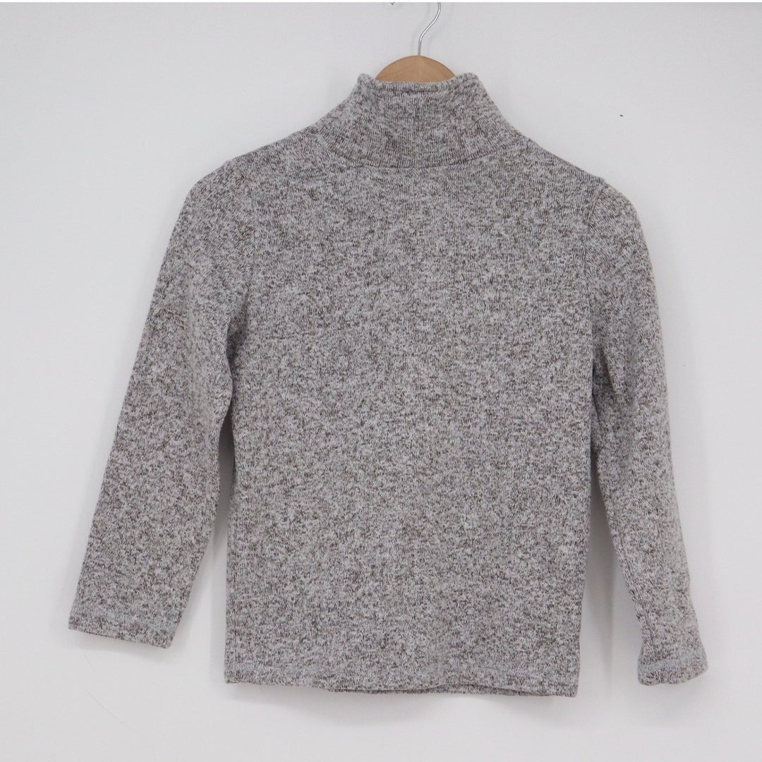 Jumping Beans Boys Size 8 Grey Fleece Shawl Collar Button Pullover Sweater