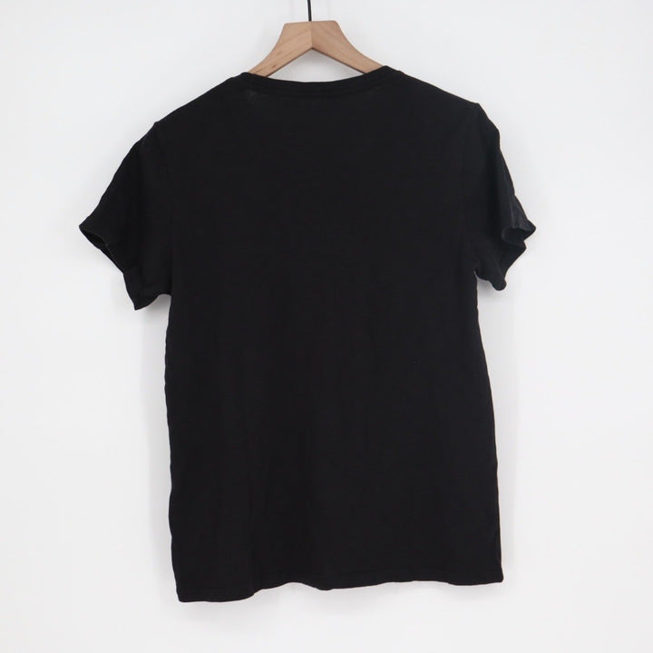 American Giant Women's Tee Black Crew Neck Short Sleeve Made in USA Size L