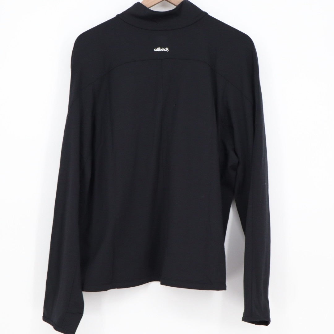 Allbirds Sweatshirt Womens 2XL Navy Performance Quarter Zip Thumb Hole Sleeve