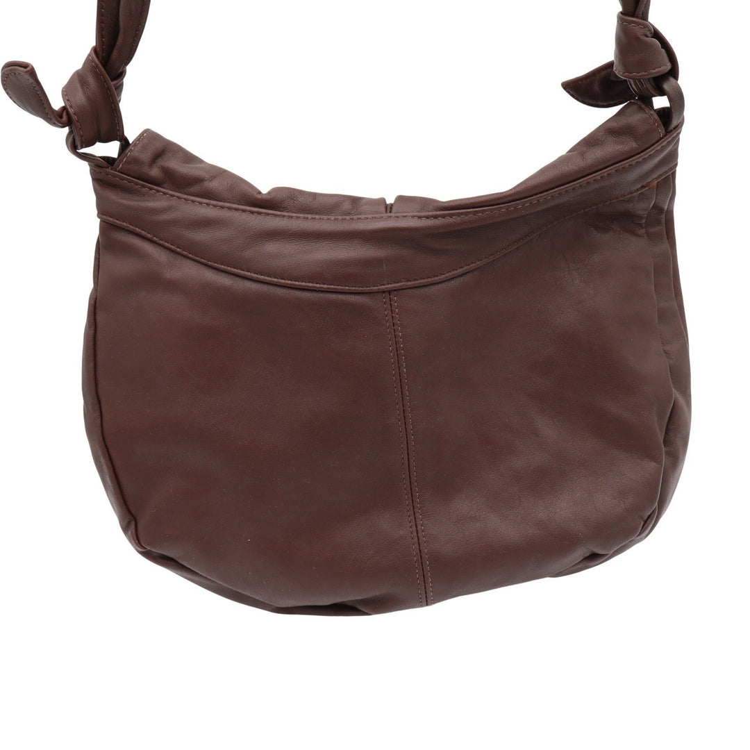 North Country Leather Shoulder Bag Womens OS Brown Knotted Strap Boho Excellent