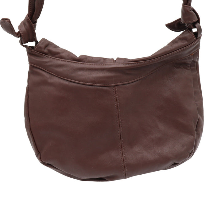 North Country Leather Shoulder Bag Womens OS Brown Knotted Strap Boho Excellent