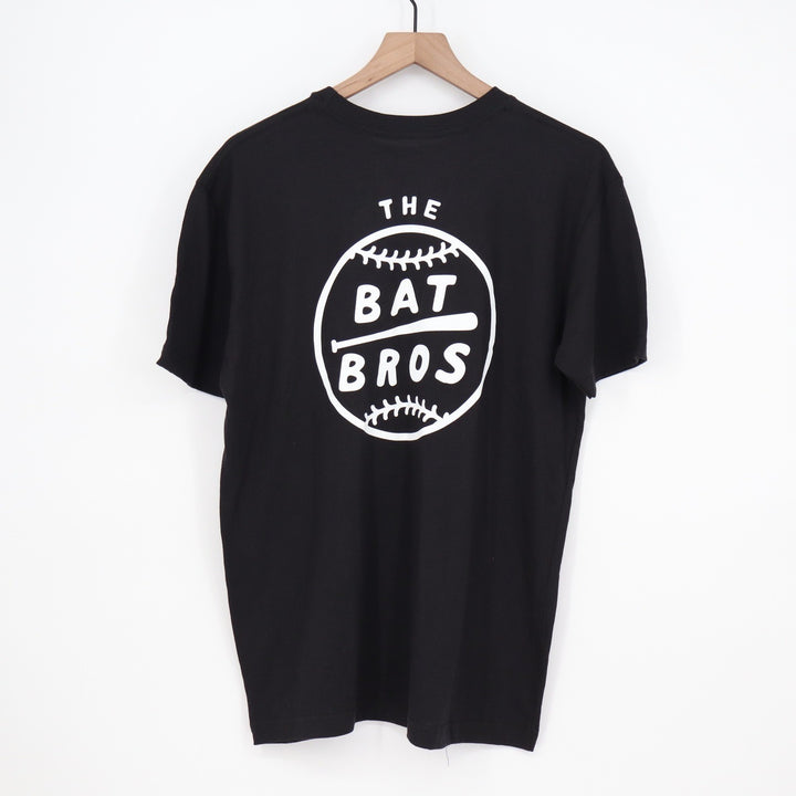 Baseballism Mens The Bat Bros Graphic T-Shirt Black BB-FM-M-BScript Medium NEW