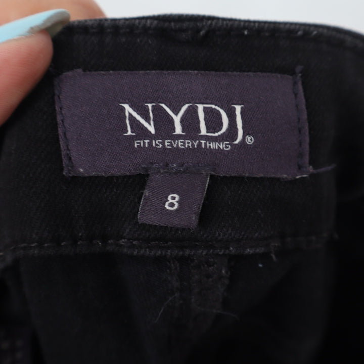 NYDJ Jeans Womens 8 Straight Leg Black Stretch Lift Tuck Denim Excellent