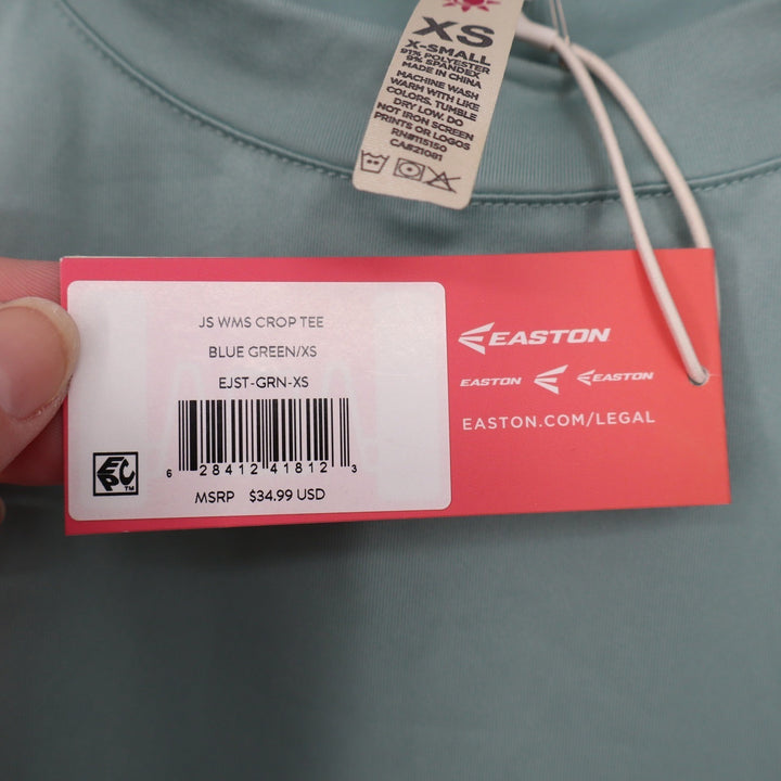 Easton Jen Schroeder JS WMS Crop Tee Blue Green XS EJST-GRN-XS New With Tags