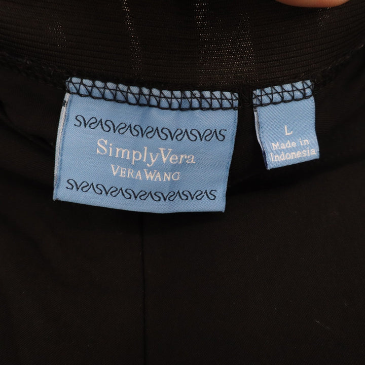 Simply Vera Vera Wang Black Pull On Cropped Trousers Womens Large Stretch Pants