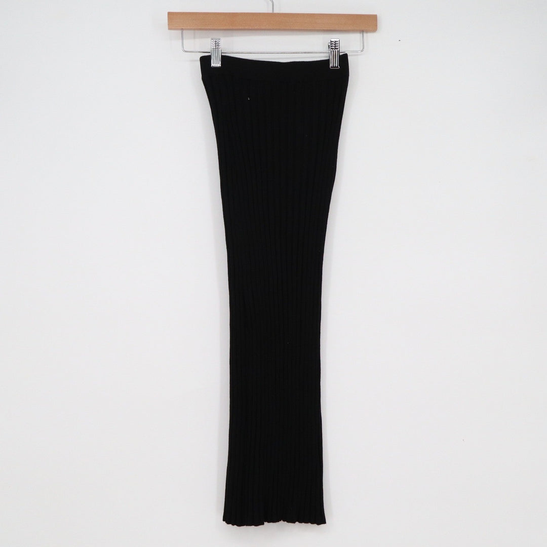 Sincerely Jules Black Ribbed Knit Midi Skirt Womens Size Small Bodycon Elastic