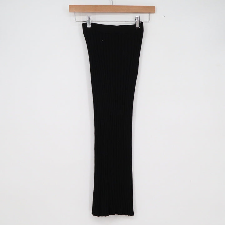 Sincerely Jules Black Ribbed Knit Midi Skirt Womens Size Small Bodycon Elastic