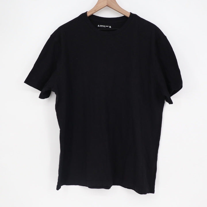 AMERICAN GIANT Black Cotton Crew Neck T Shirt Made in USA XL