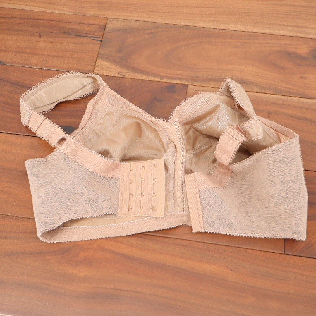 Playtex 18 Hour Ultimate Shoulder Comfort Wireless Bra Womens 34DD Beige Stretch