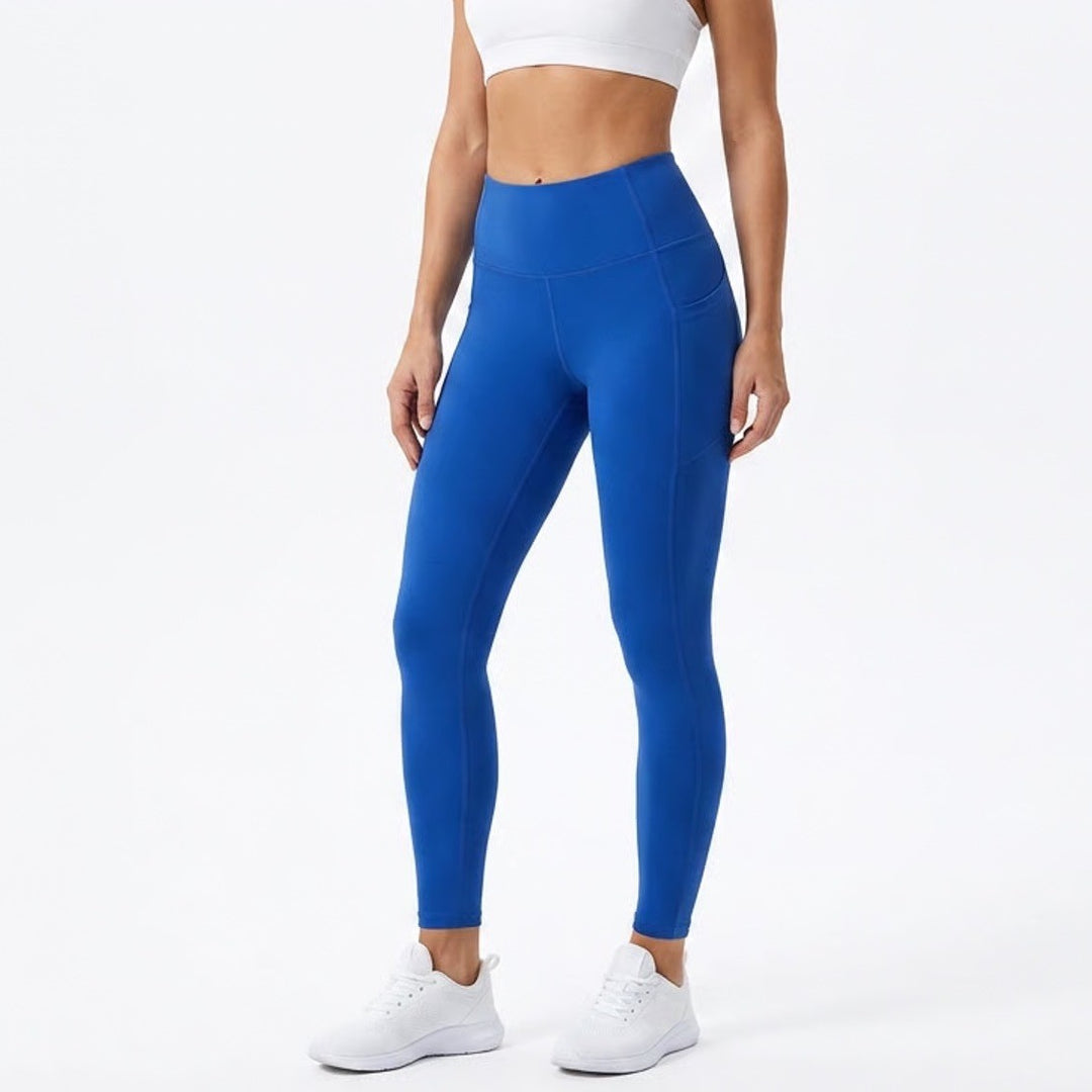 DSG Womens Momentum 7/8 Legging Team Royal Blue High Rise Pockets XS