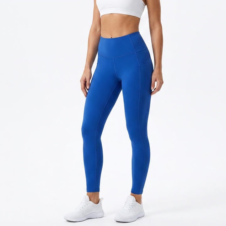 DSG Womens Momentum 7/8 Legging Team Royal Blue High Rise Pockets XS