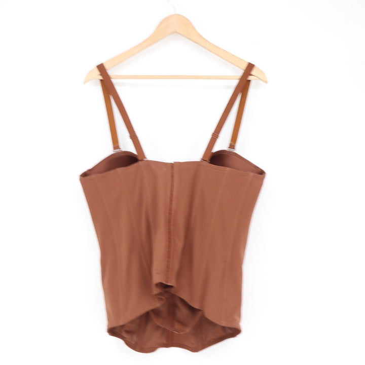 Savage X Fenty Brown Bustier Corset Top Underwire Boning Plus Size 3X