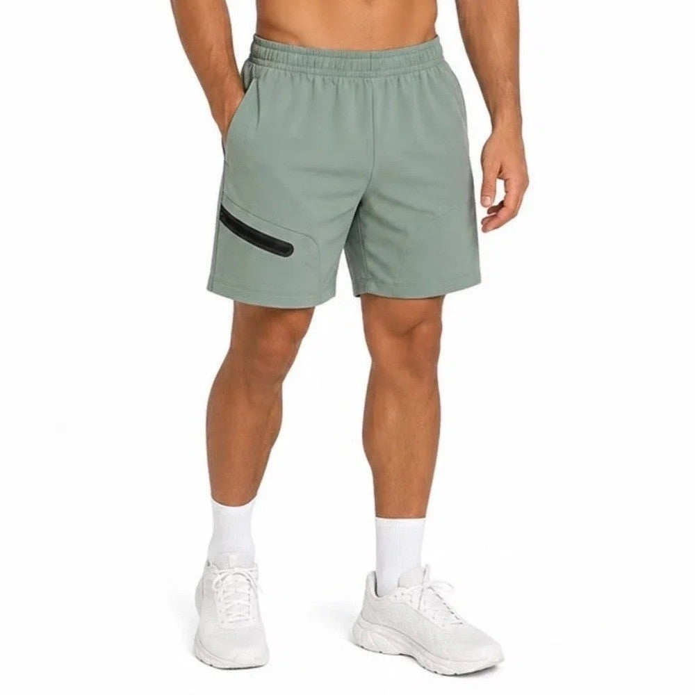 Under Armour Mens Unstoppable Fleece Shorts Sage Green Size Medium NEW