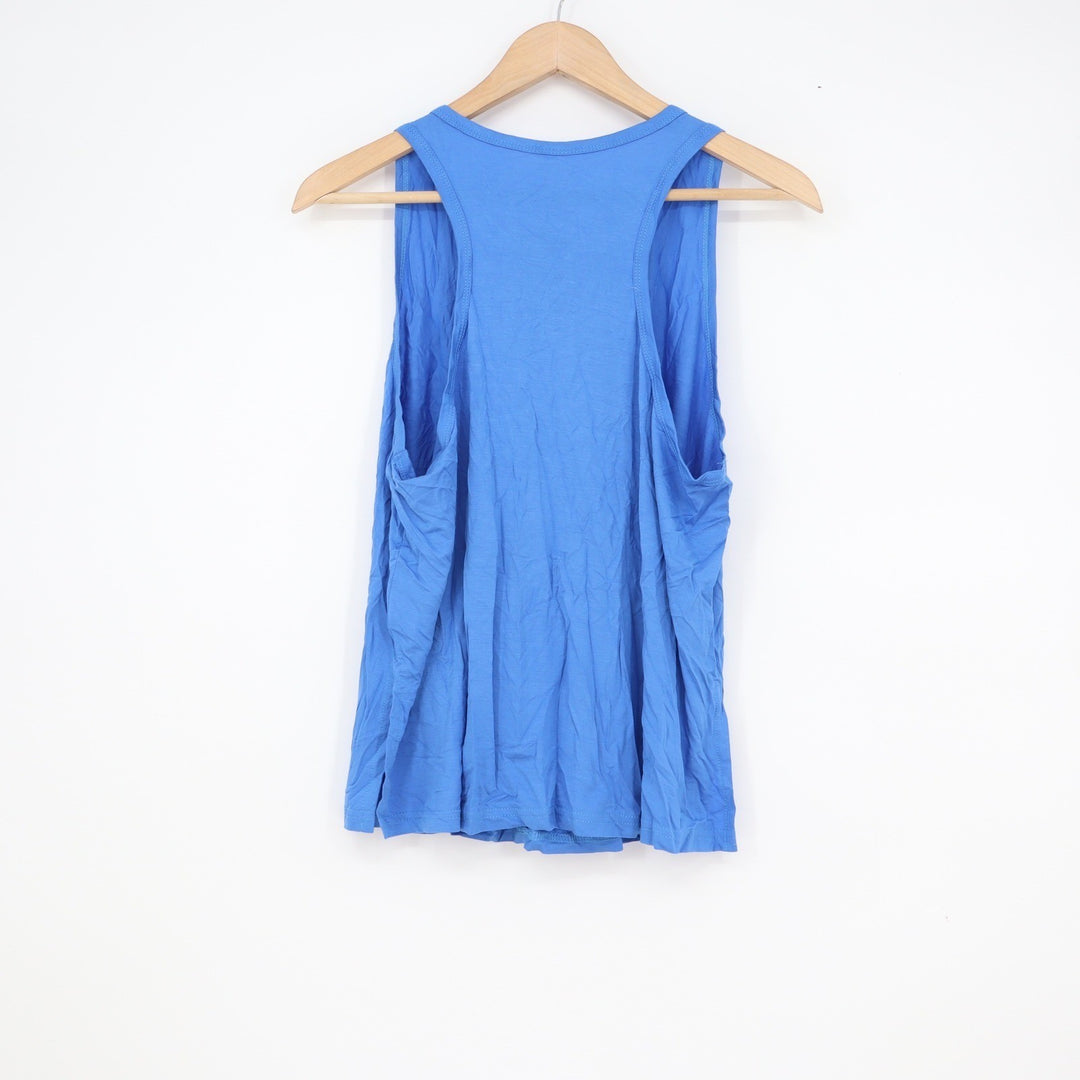 Bestisun Womens Blue Racerback Workout Tank Top Size L New NWT Modal Spandex