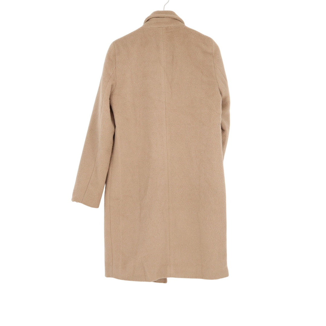 Fashion Nova Womens Camel Tan Double Breasted Long Overcoat Jacket Size M