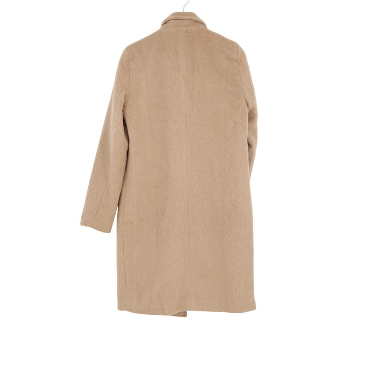 Fashion Nova Womens Camel Tan Double Breasted Long Overcoat Jacket Size M
