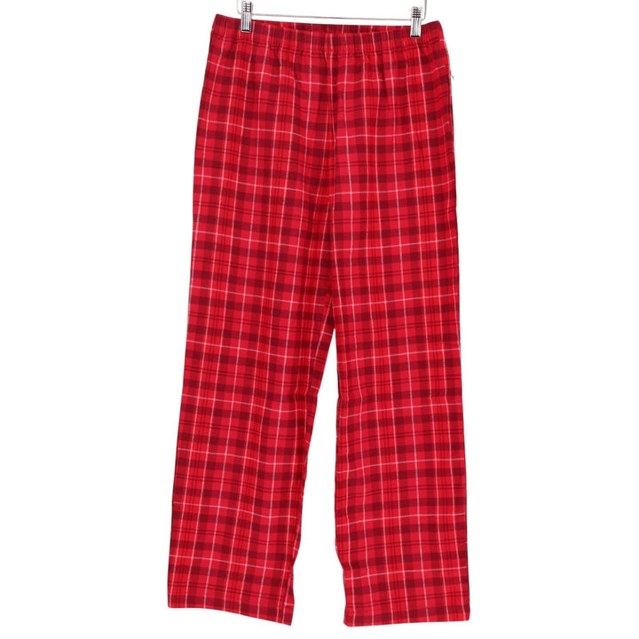Charter Club Flannel 2-PC Pajamas Set Womens XS Red Plaid Cotton Lapel Collar