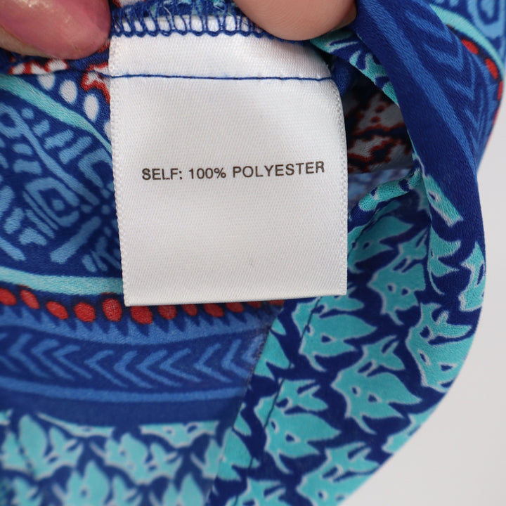 Rose & Olive Tank Top Womens L Paisley Blue Sleeveless Boho Excellent