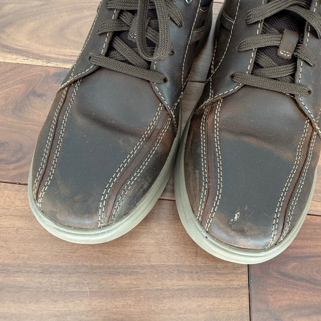 Clarks Bradley Walk Leather Casual Dress Comfort Brown Lace Up Shoes