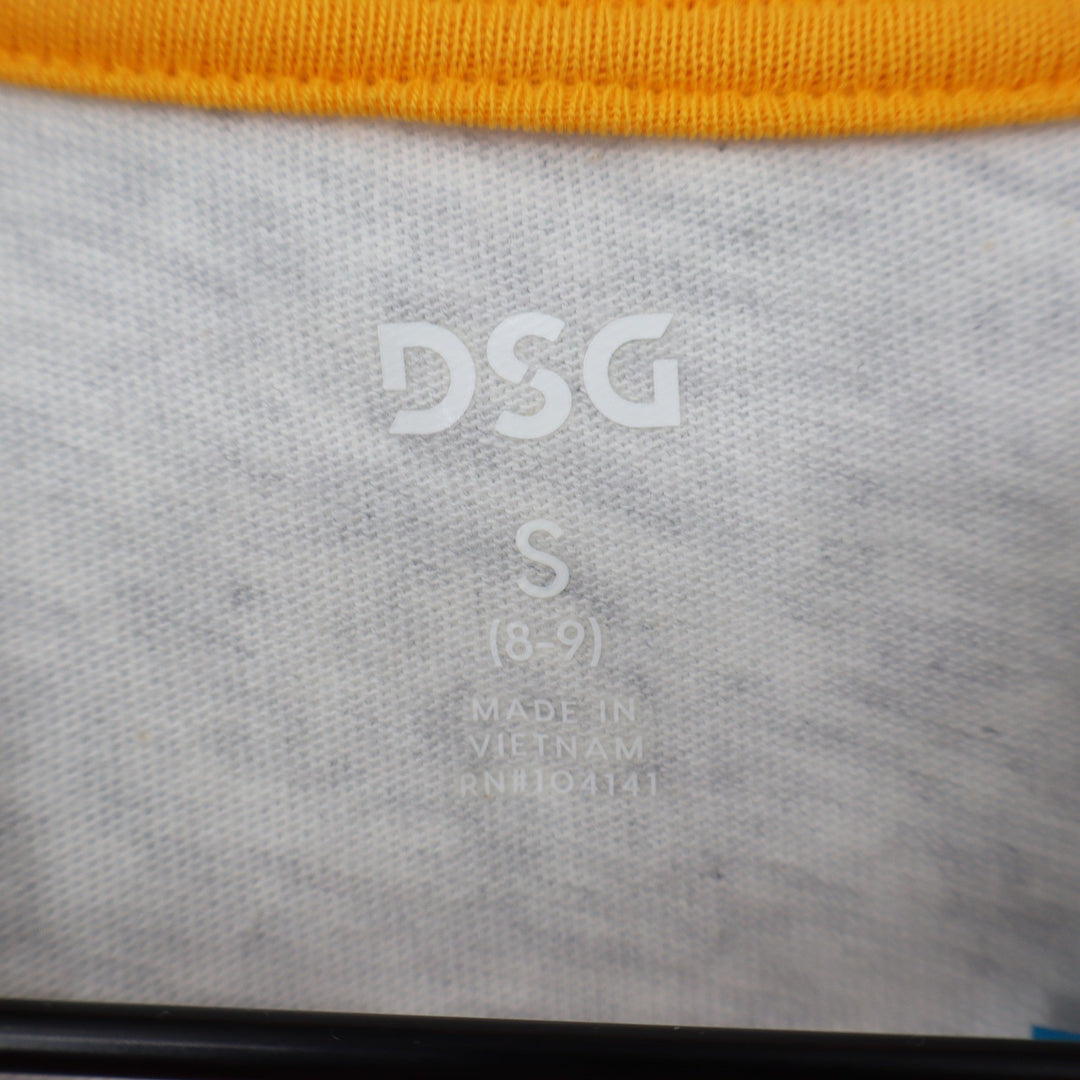 DSG Girls Brooklyn Phys Ed Tiger Graphic Tee Light Heather Grey Size S 8-9 NEW