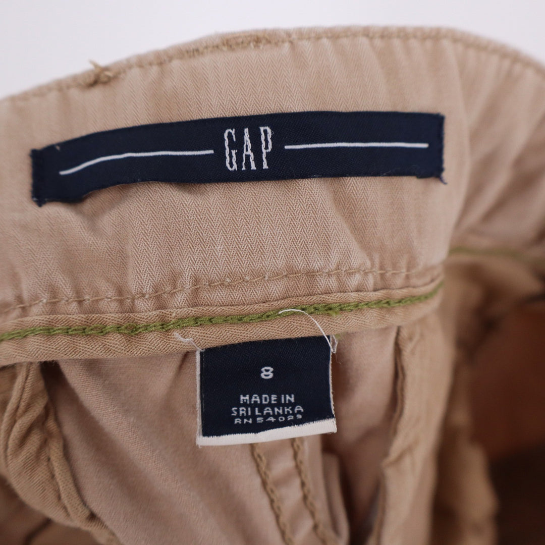 Gap Mens Khaki Chino Shorts Tan 100% Cotton Twill Size 8 Casual Summer