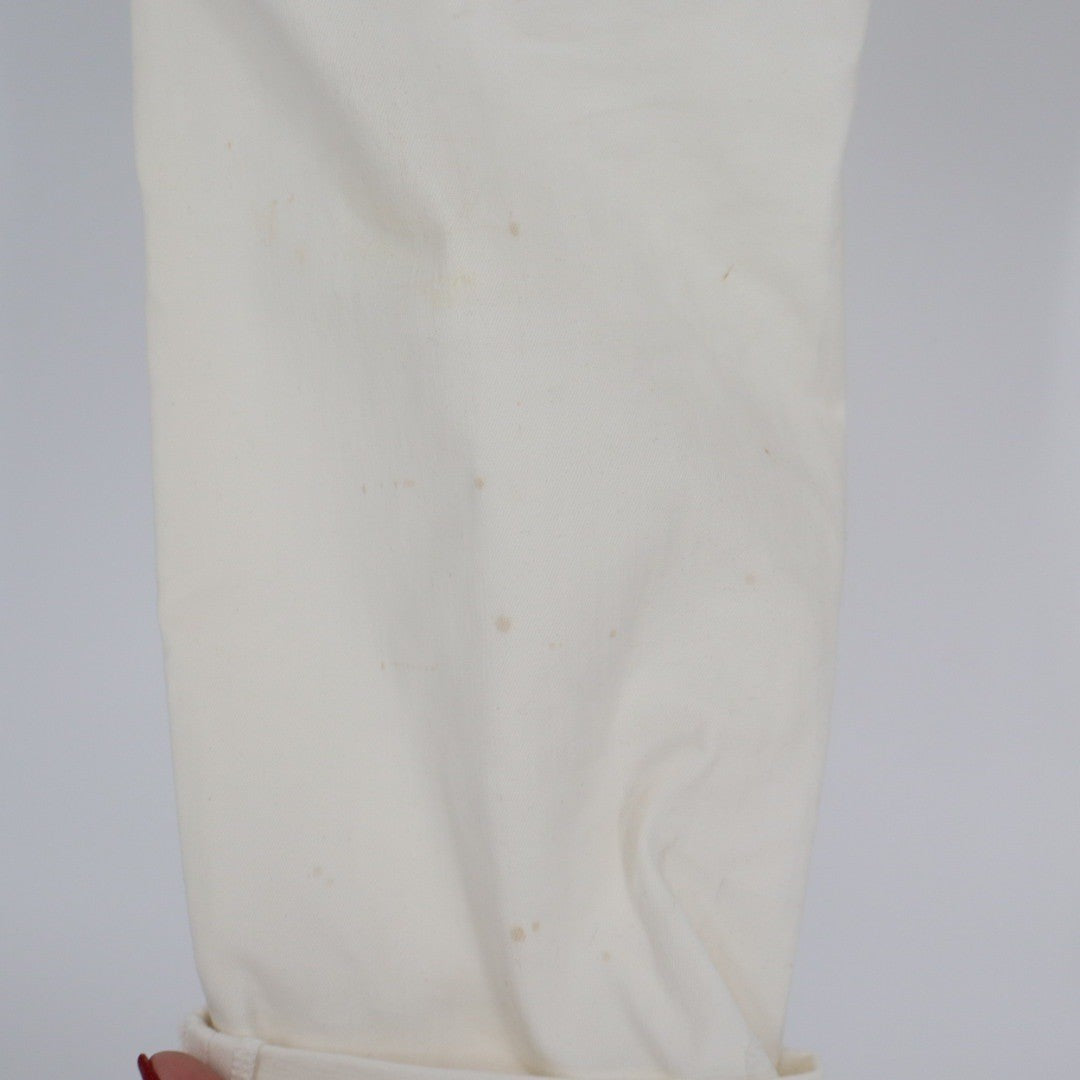 AGOLDE Cream High Rise Straight Leg Crop Jeans Womens Size 32