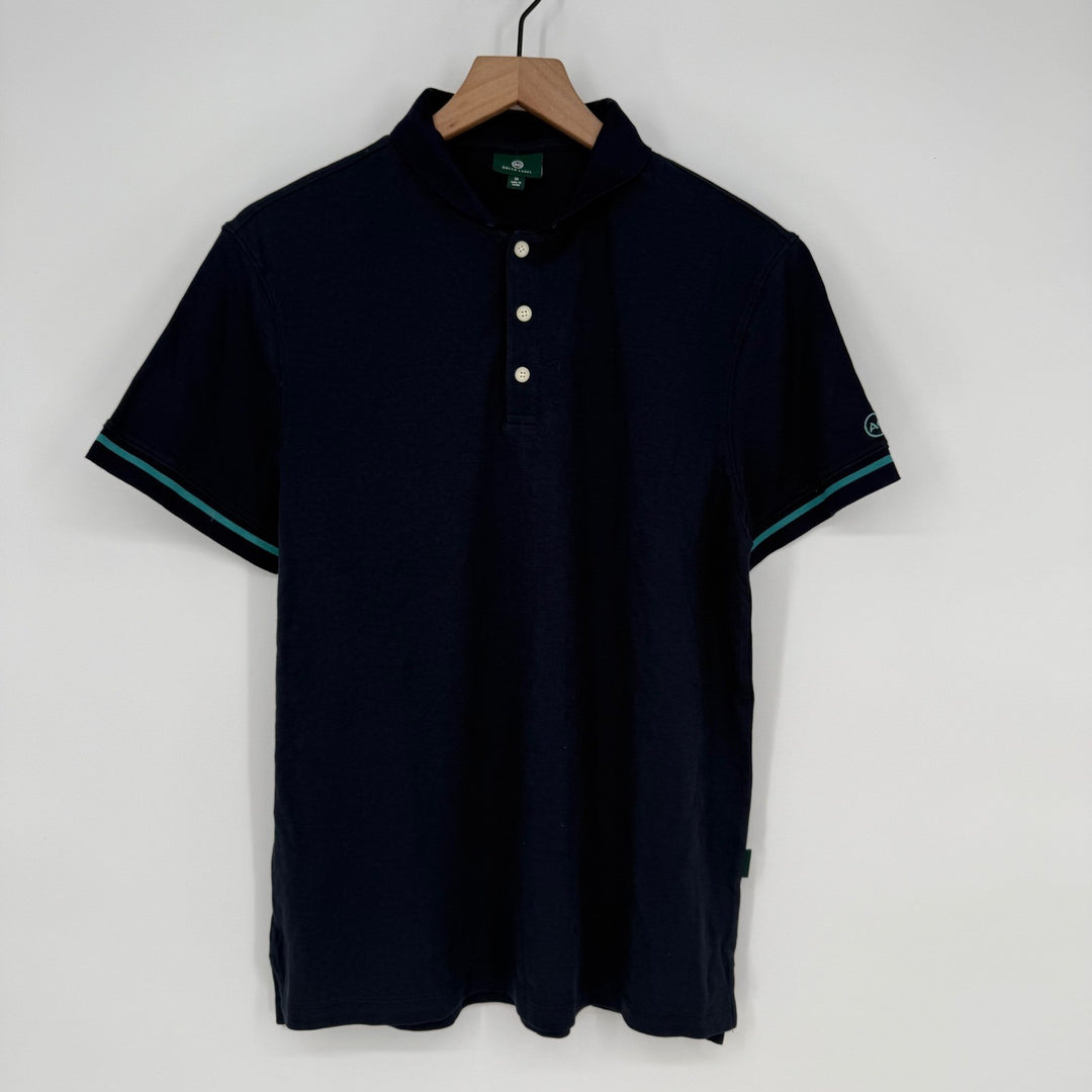 AG Green Label Mens Polo Shirt Navy Blue Size M Short Sleeve