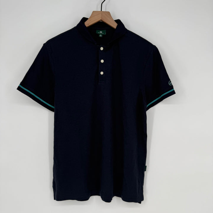 AG Green Label Mens Polo Shirt Navy Blue Size M Short Sleeve