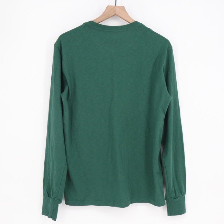 American Giant Premium Slub T-Shirt Mens Medium Green Crew Neck Long Sleeve