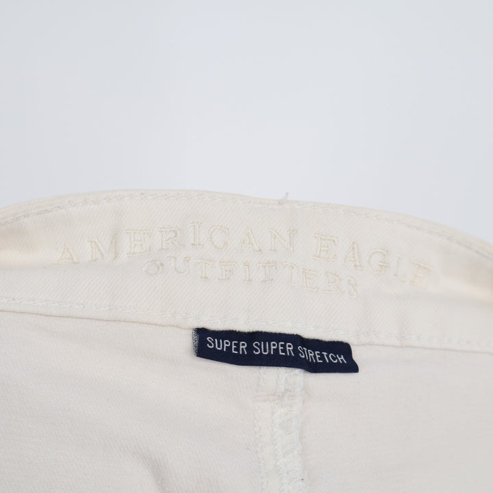 American Eagle Outfitters Shorts Womens 12 White Denim Cotton Stretch Distressed