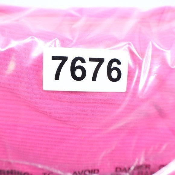 Naked Wardrobe Pink Ribbed Split Hem Leggings XL Hot Pink High Rise