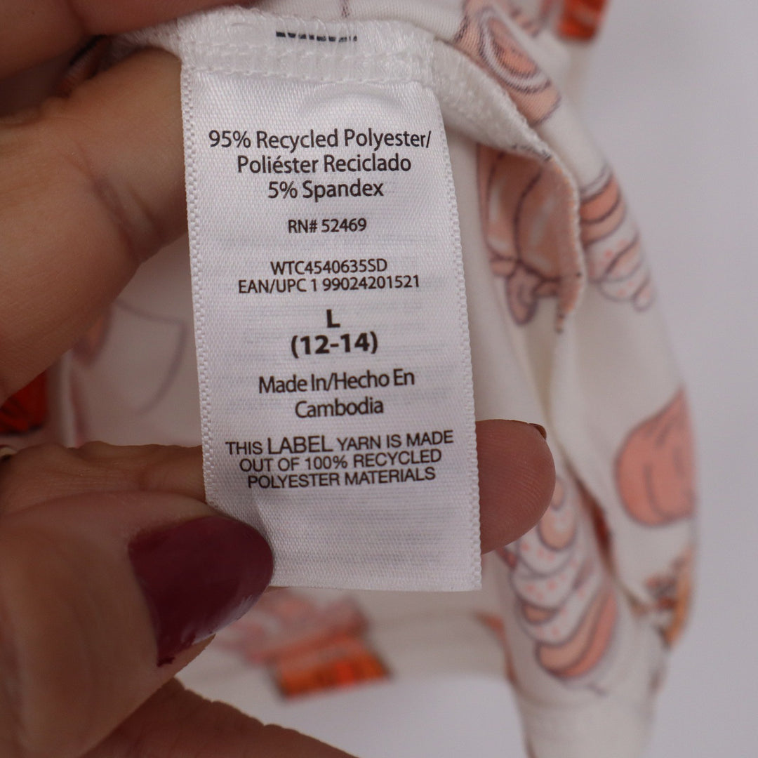 Way to Celebrate Fall Pumpkin Spice Latte Pajama Set Orange White Large 12-14