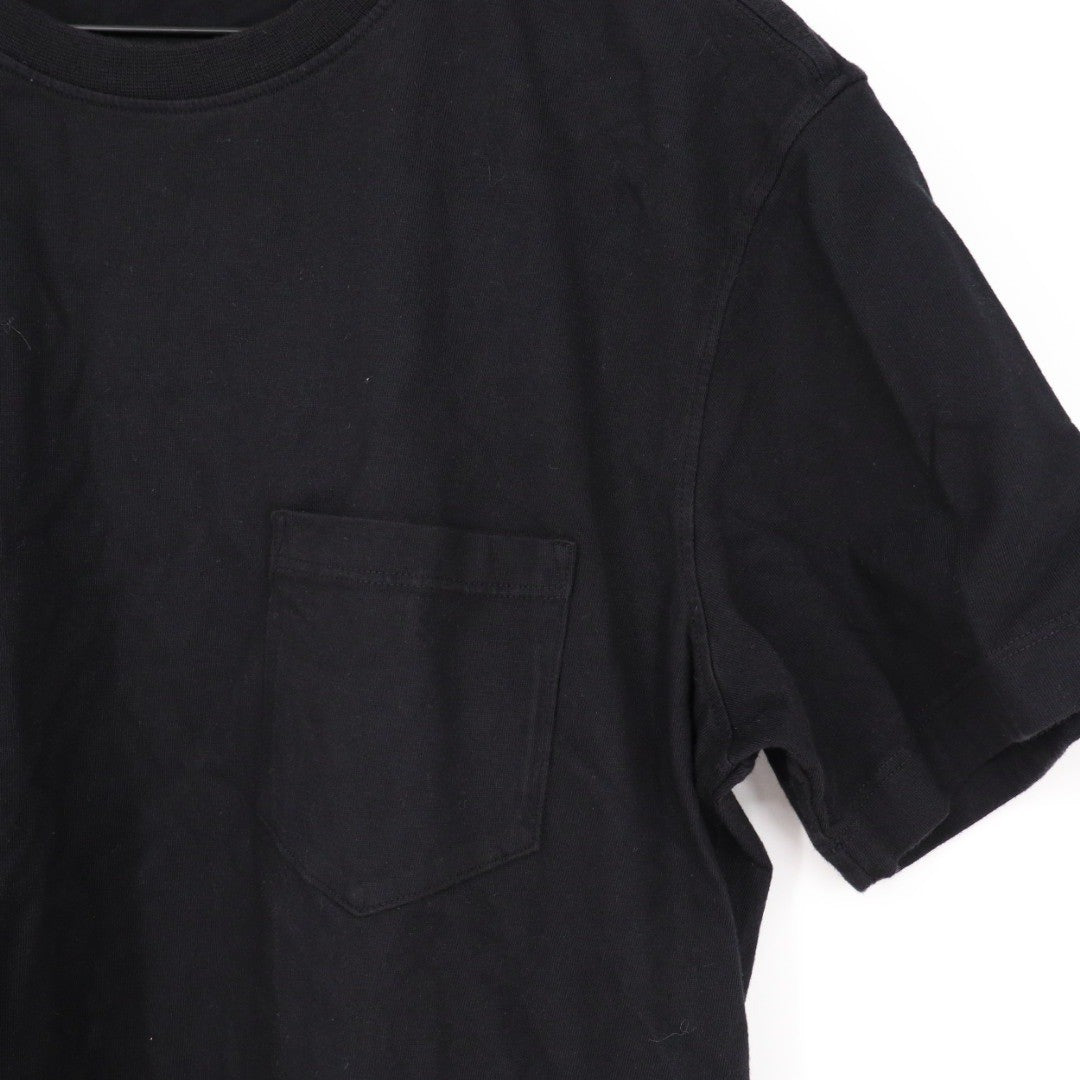 American Giant Mens Black Pocket T Shirt Size M Made in USA Cotton Crew Neck